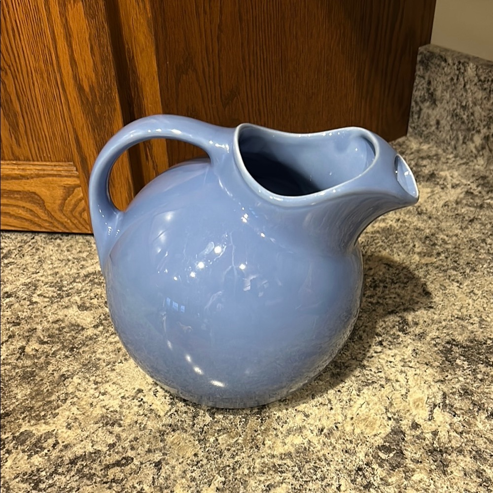 Elegant Blue Homer Laughlin Ceramic Pitcher
